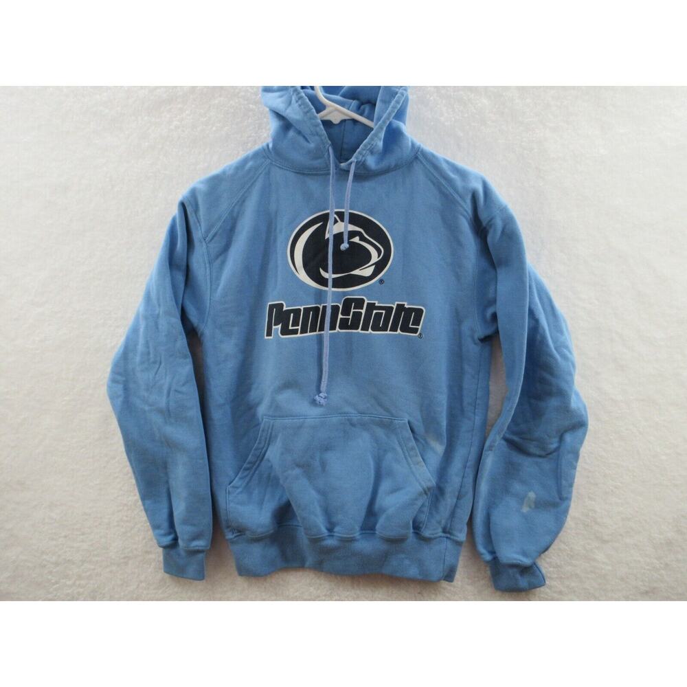 Vintage PENN STATE NITTANY LIONS Men's Small Hoodie Badger Sports Light Blue